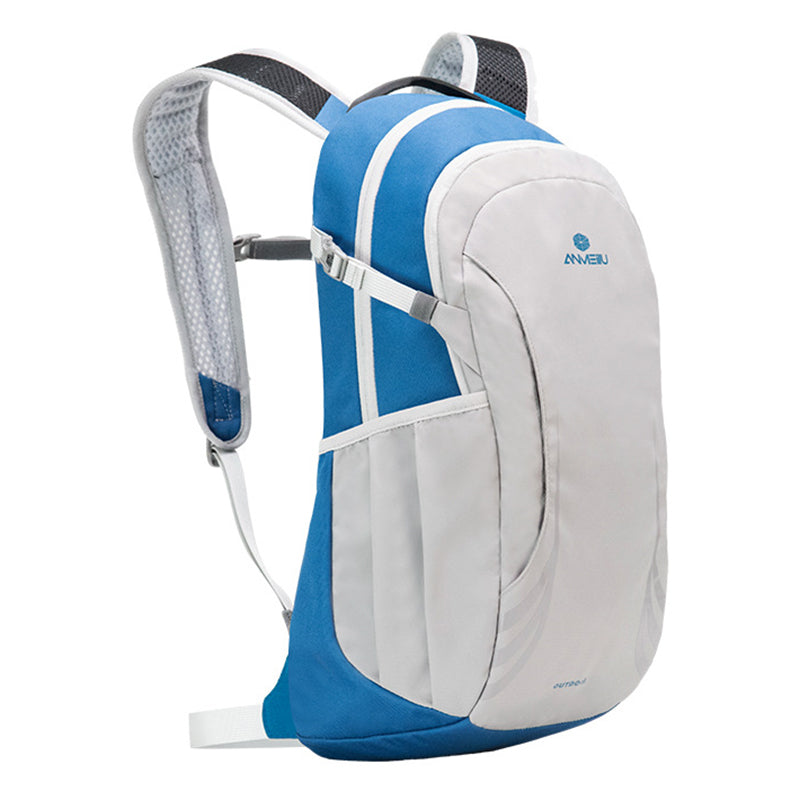 ANMEILU 1062 20L Nylon+Polyester Backpack Hiking Cycling Large Shoulders Bag - Light Grey+Blue ANMEILU 1062 20L Nylon+Polyester Backpack Hiking Cycling Large Shoulders Bag - Light Grey+Blue